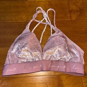 PINK Victoria's Secret Velvet Bralette - Soft Pink